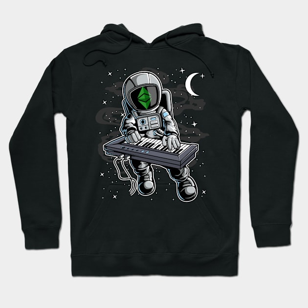 Astronaut Organ Ethereum Classic ETH Coin To The Moon Crypto Token Cryptocurrency Blockchain Wallet Birthday Gift For Men Women Kids Hoodie by Thingking About